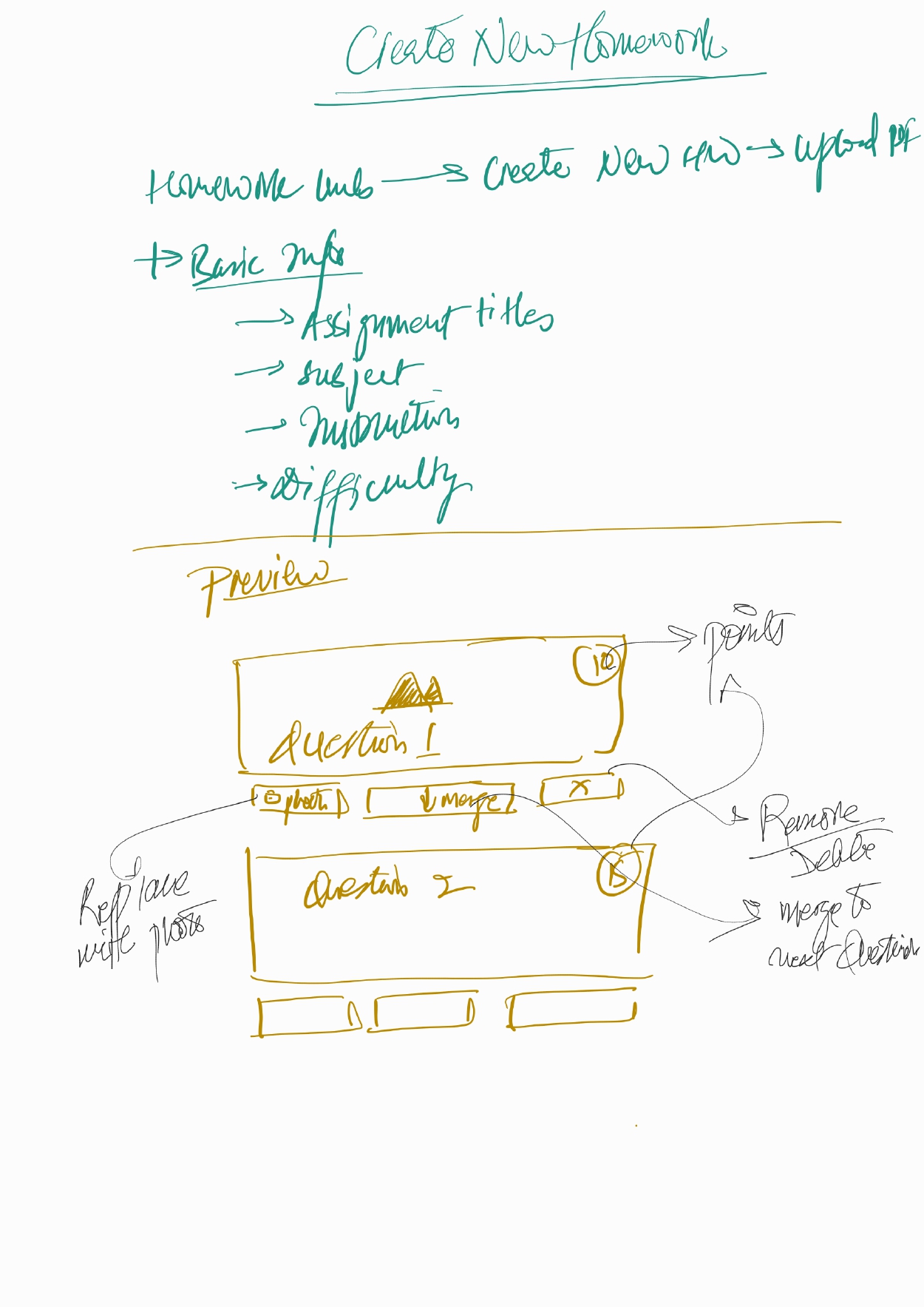 Create new homework